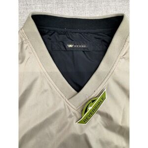 Wedge Men's VNeck Windbreaker Golf Vest Reversible Size L Black to Tan Pockets